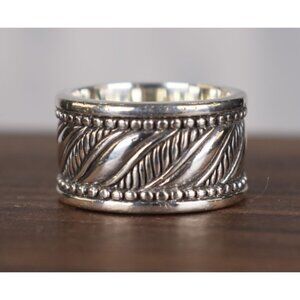 Vintage Brighton 925 Sterling Silver Wide Band Ring